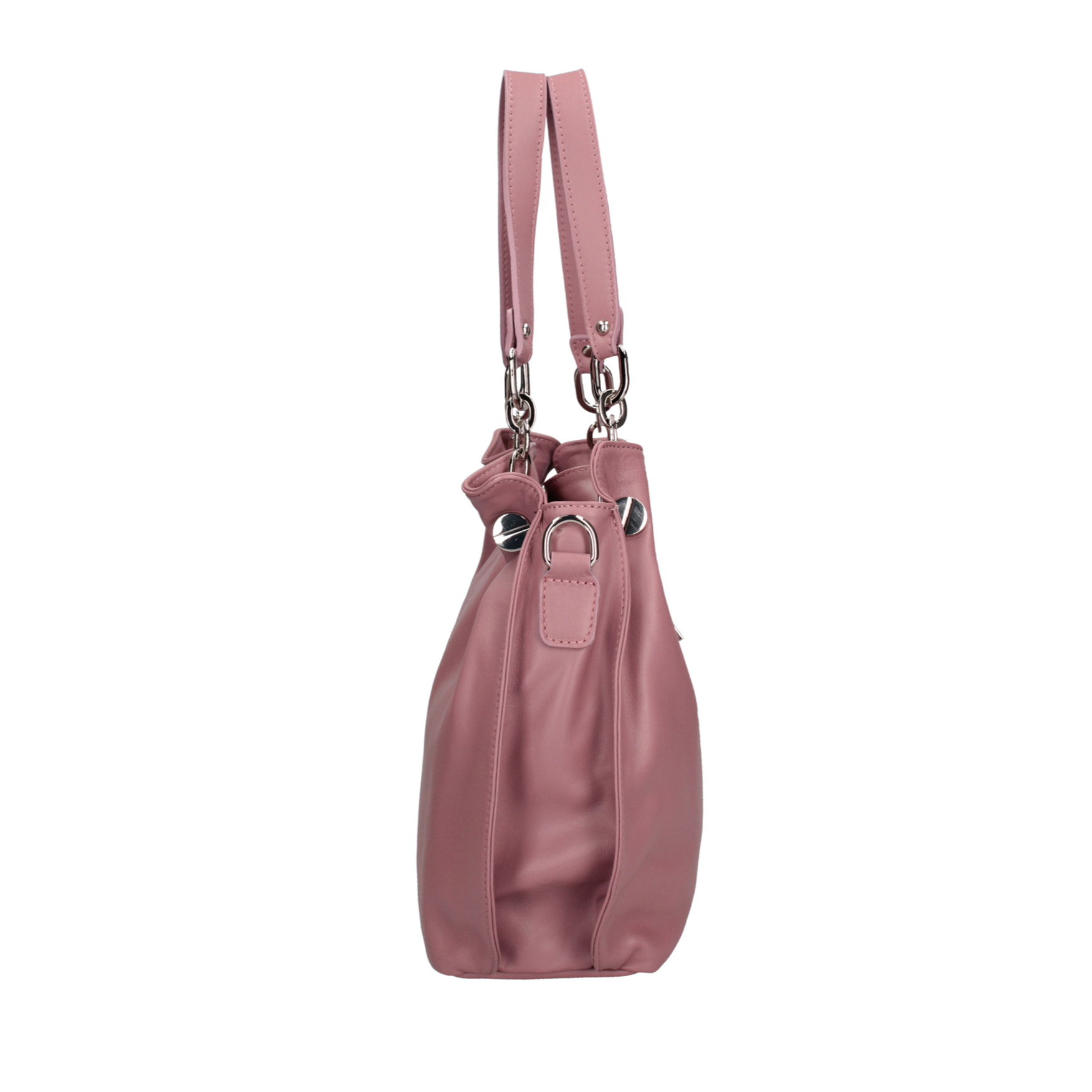 Borsa a spalla da Donna Charlotta in Vera Pelle Made in Italy 30x38x12 cm
