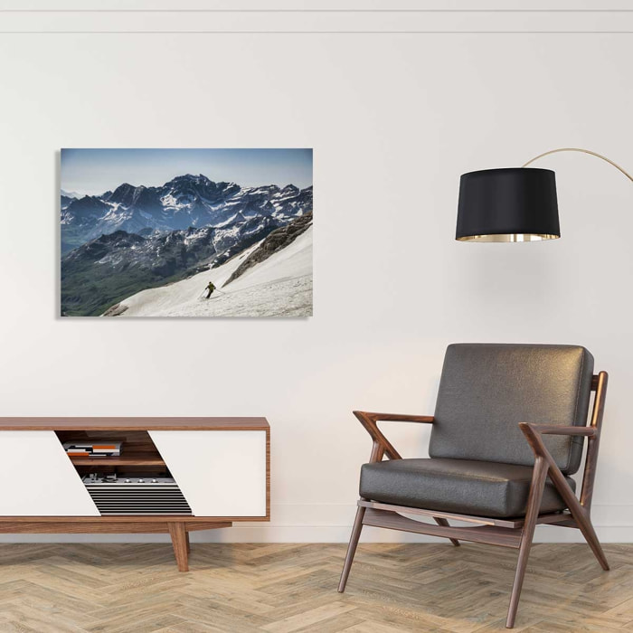 Tableau montagne skieur Tableau plexiglas