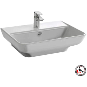 Lavabo PMR Struktura meulé, Blanc