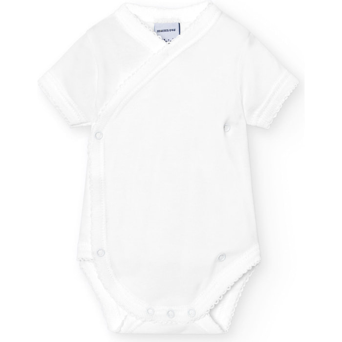 Body cruzado bebé manga corta algodón