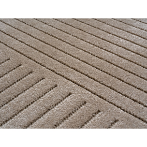 ALVORA - Tapis intérieur/extérieur beige à motif graphique