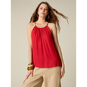 Oltre - Top in viscosa - Rosso