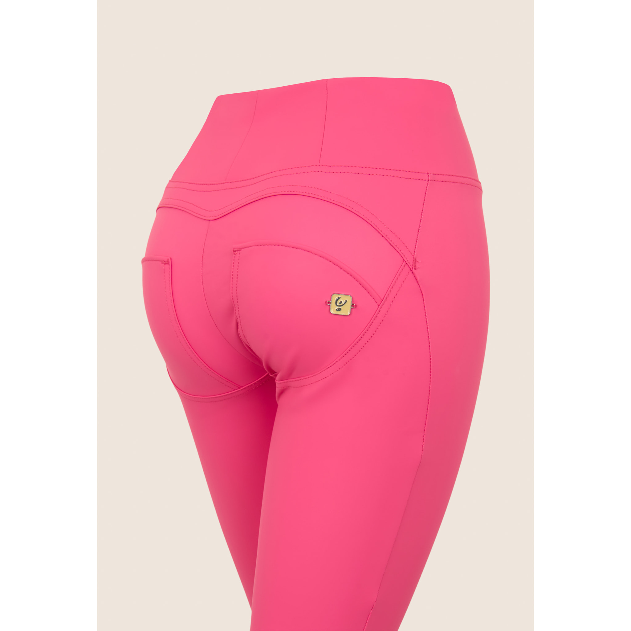 Pantaloni push up WR.UP® 7/8 superskinny vita alta similpelle