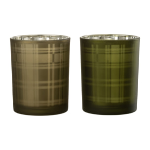 J-Line photophore Rectangles - verre - vert - medium - 2 pcs