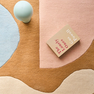 PANTONE - Tapis en laine fait main RAYON TENDRE à motif abstrait
