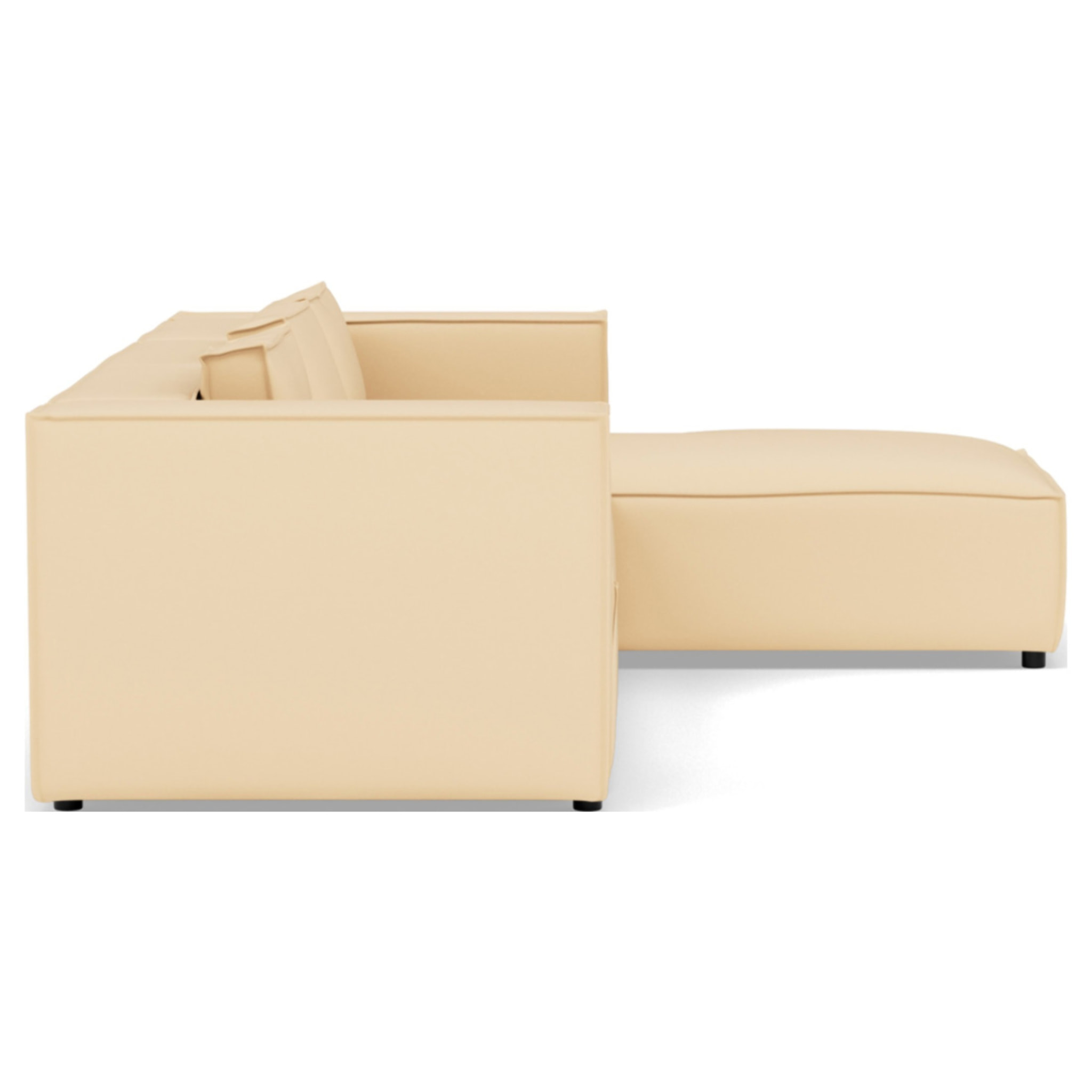 Stella - canapé d'angle droit 4 places en simili - Gris