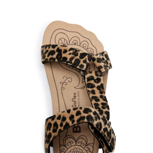 Sandalias Abiertas Barefoot Goflex con Estampado Animal
