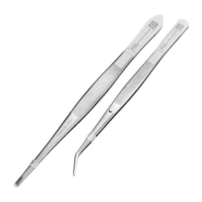 Lot de 2 pinces à dresser inox 18 et 15,5 cm FM Professional Pâtisserie