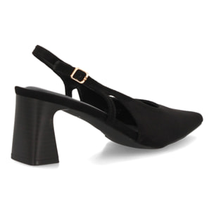 Zapatos slingback elegantes de tacón ancho para mujer