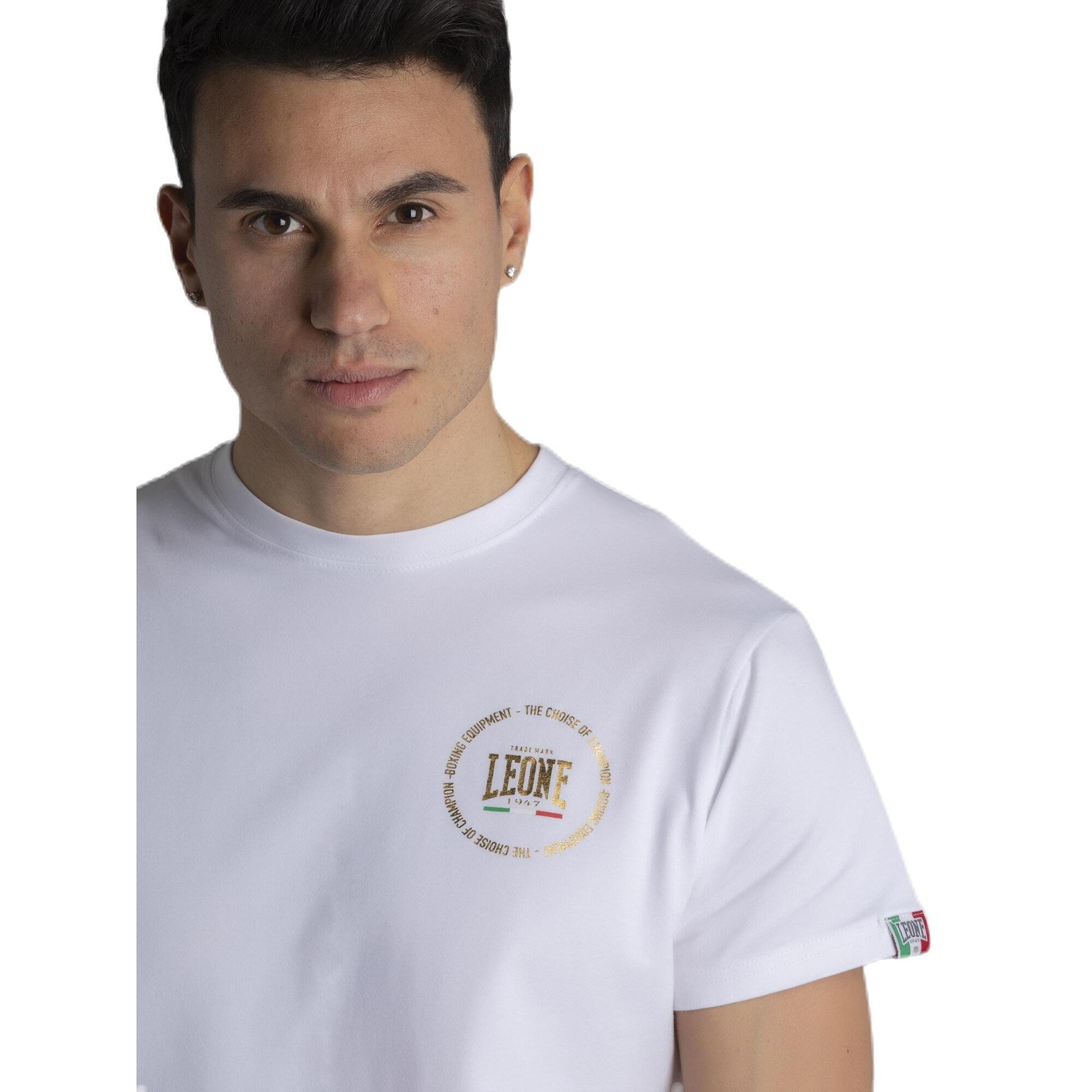 Camiseta hombre manga corta dorada