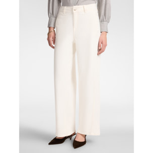 Elena Mirò - Pantaloni wide leg - Bianco