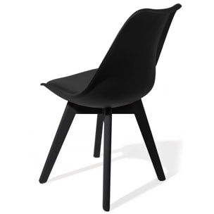 Oresteluchetta Set 4 sedie SMART FULL BLACK
