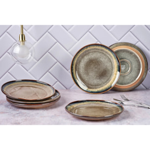 Assiette GENESIS Ø27cm - 6 pièces - Basalte