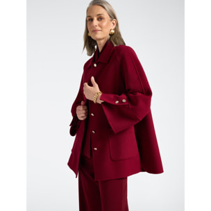 Elena Mirò - Cappotto misto lana double - Bordeaux