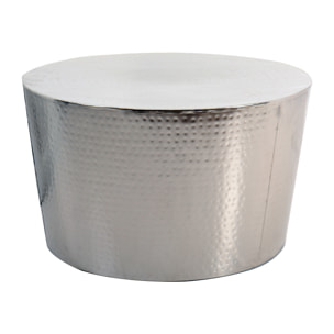 Tavolino, Matai, Argento, in metallo,H41 Øbase69, perfetto per soggiorni e living