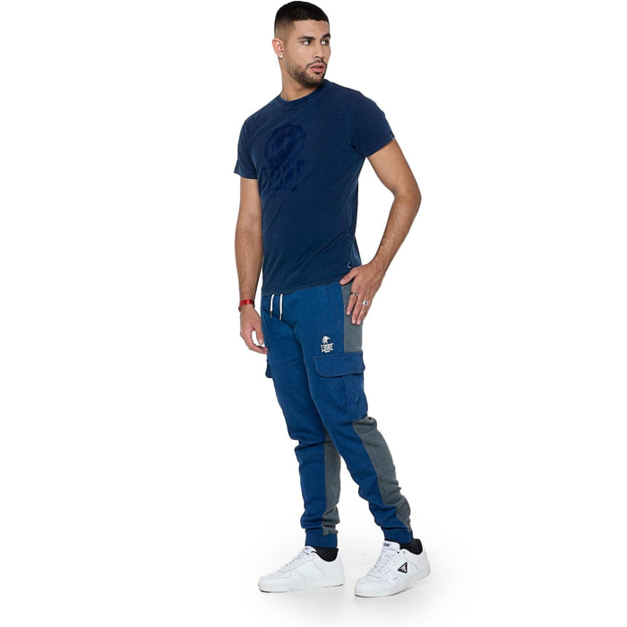 T-shirt da uomo a maniche in denim "Indaco"