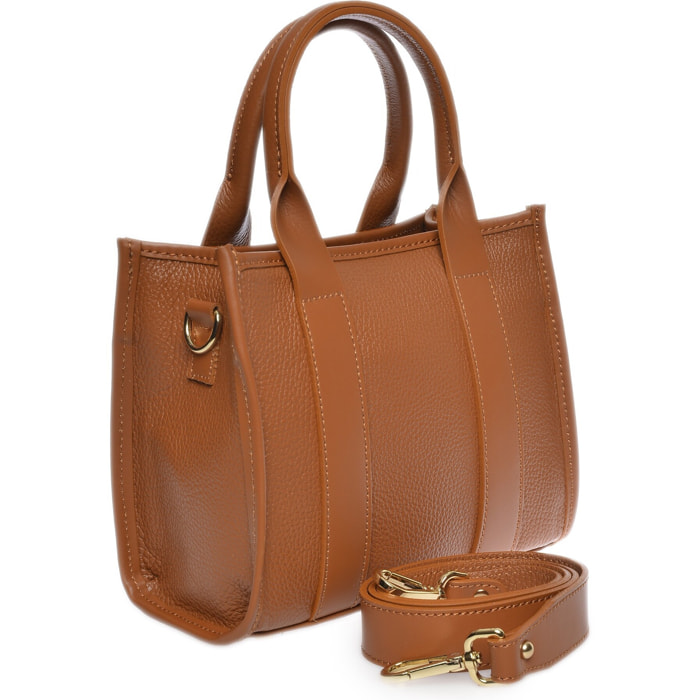 Borsa a mano Anna Luchini Cammello