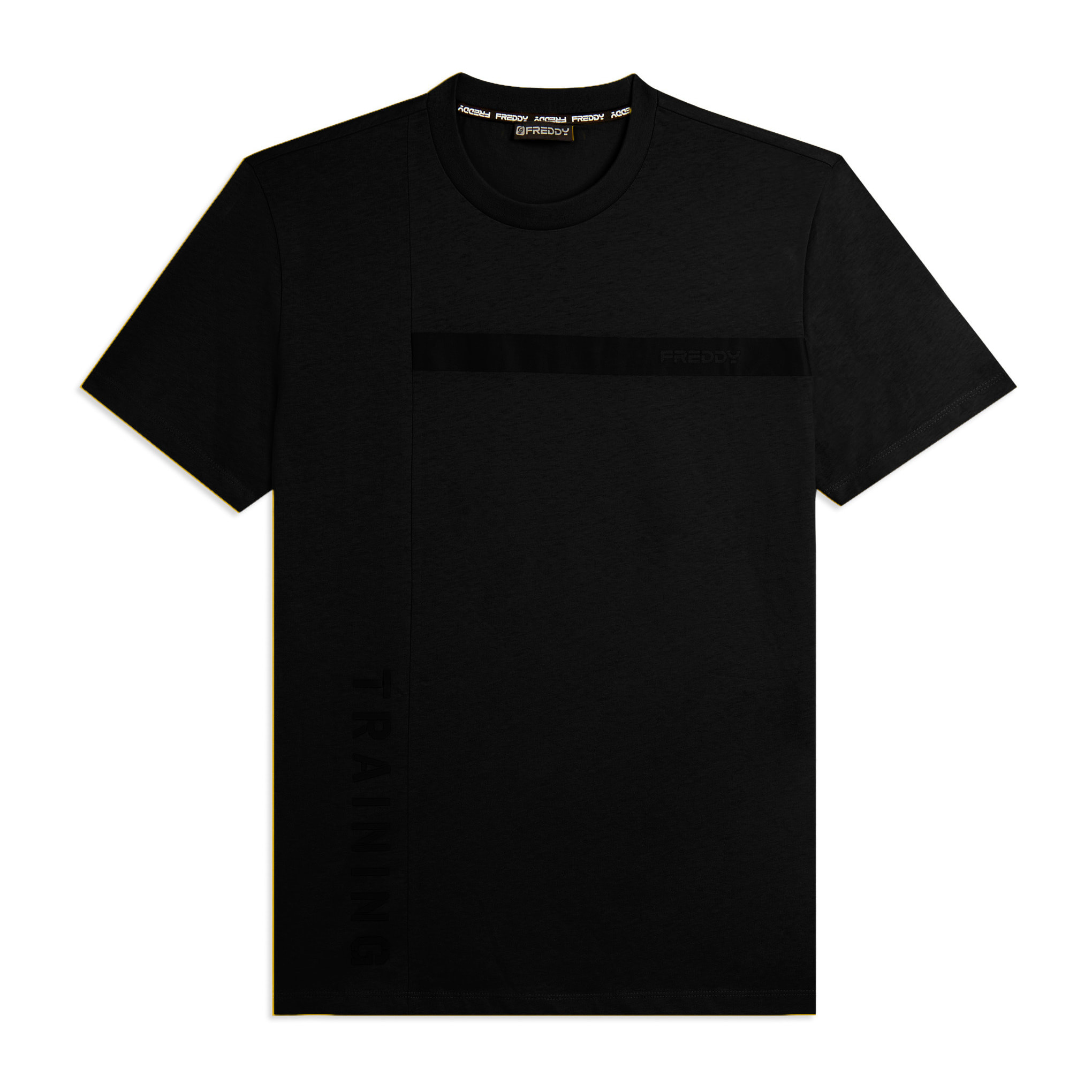 T-shirt in jersey con stampa logo tono su tono