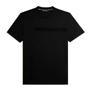 T-shirt in jersey con stampa logo tono su tono