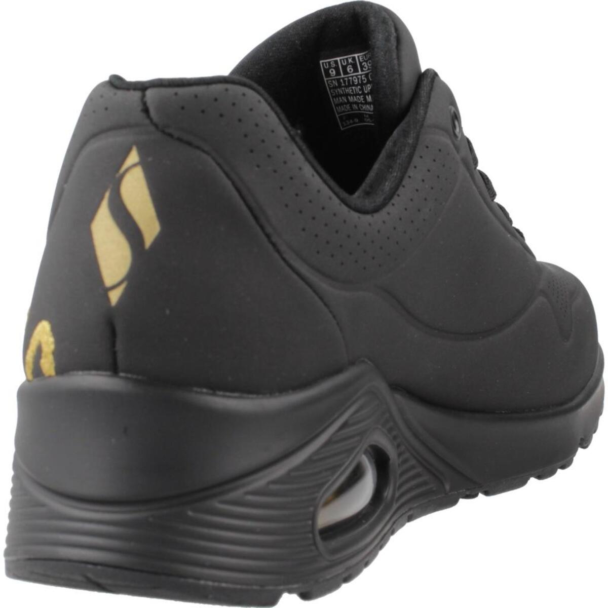 Sneakers De  Mujer Uno - Golden Heart Negro