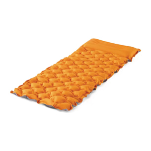 Intex 64098NP - Materasso Gonfiabile Camping Singolo in TPU, Struttura Ondulata, Arancione, 71x191x11 cm