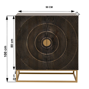 Buffet Madeira 2 portes noir Kare Design