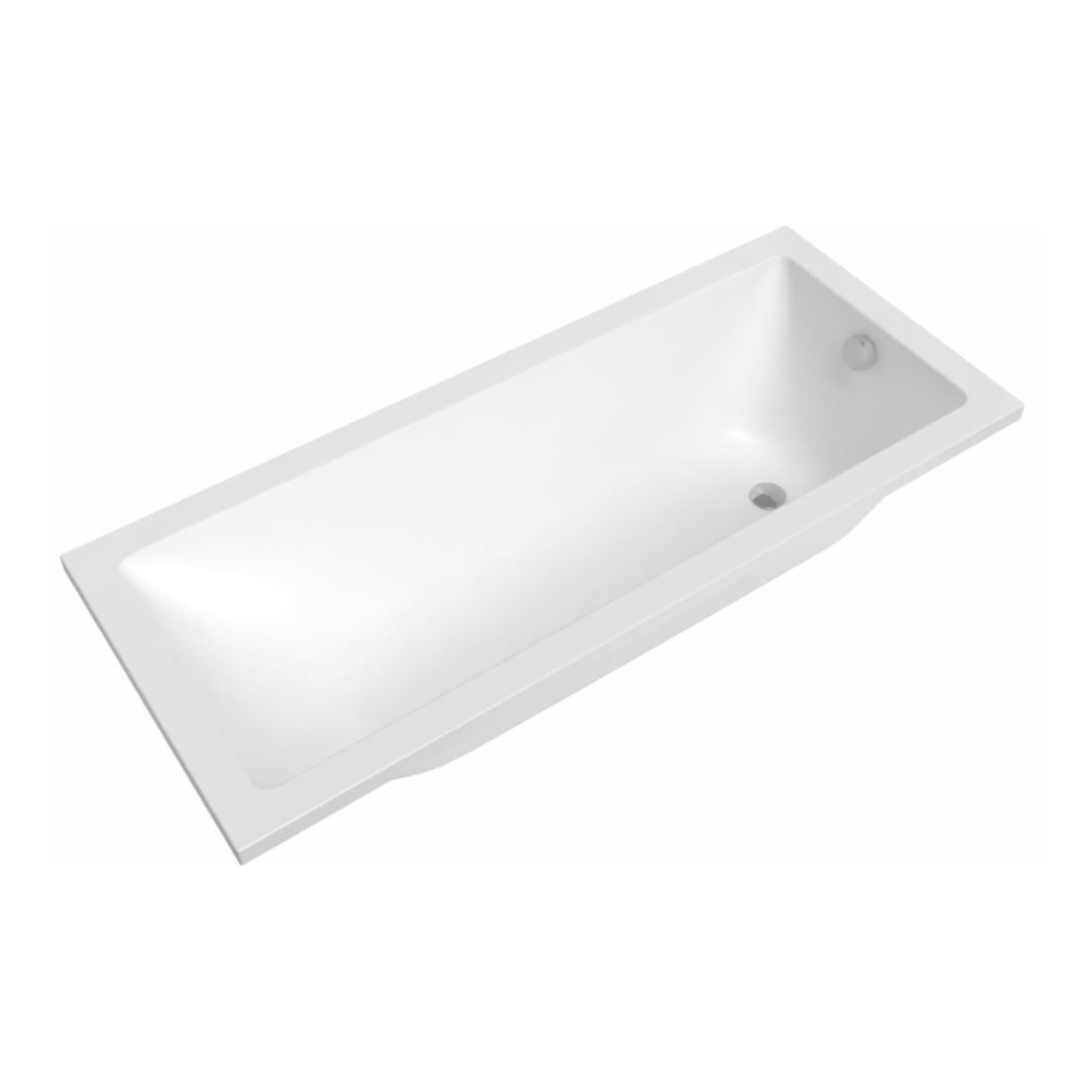 Aurum 160x80 cm baignoire rectangulaire en acrylique, gauche et droite, avec pieds + vidage + siphon, blanc (SATVAUR16080-SET)