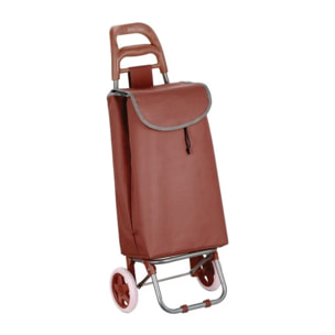 Poussettte de marché, chariot de courses pliable à  2 roulettes 33L Coloris assortis MSV