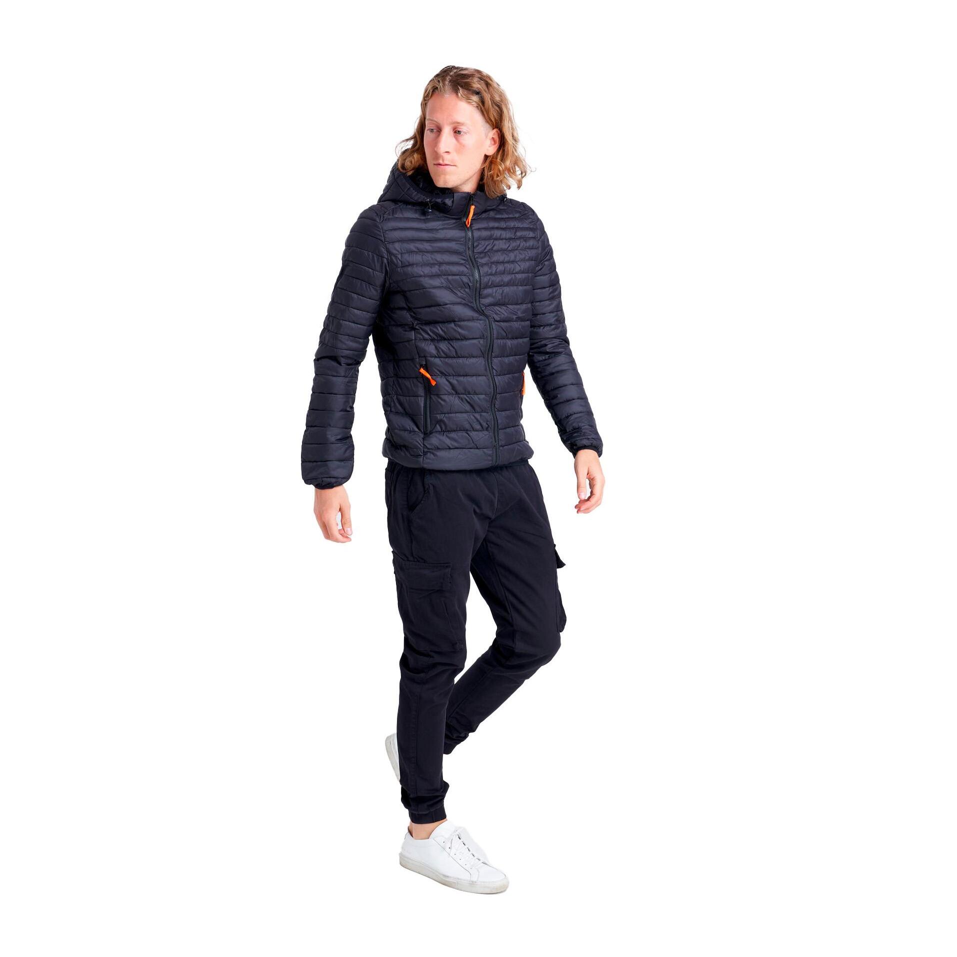 Chaqueta de hombre Leone con capucha y cremallera Basic