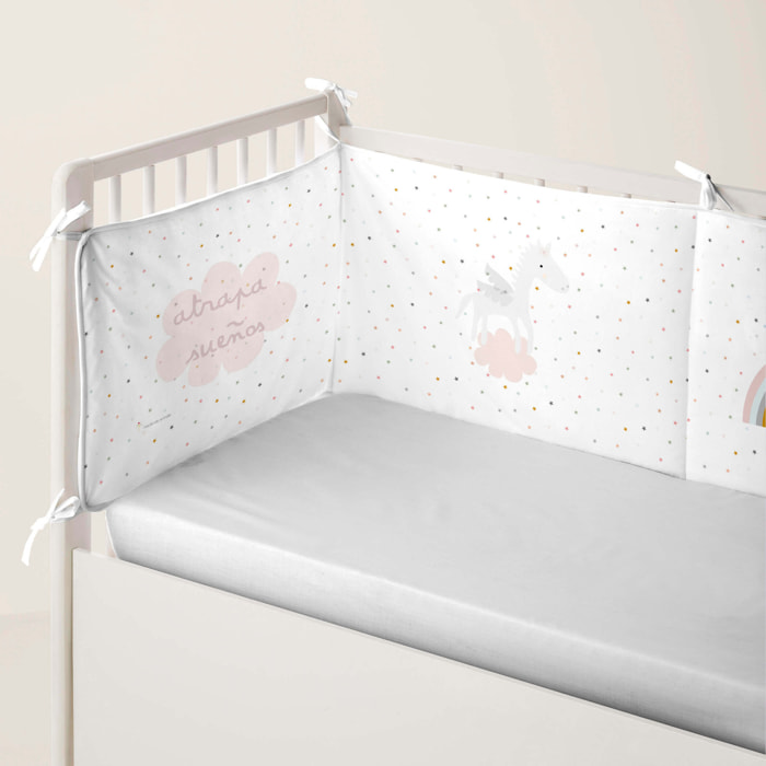 Protector de cuna - Algodón - Con Cintas - Pegaso Mágico