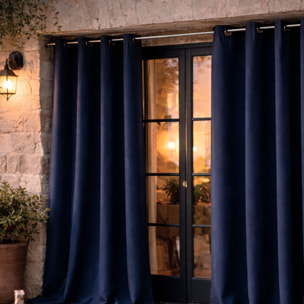 Rideau d'extérieur en tissu déperlant - Bleu Marine