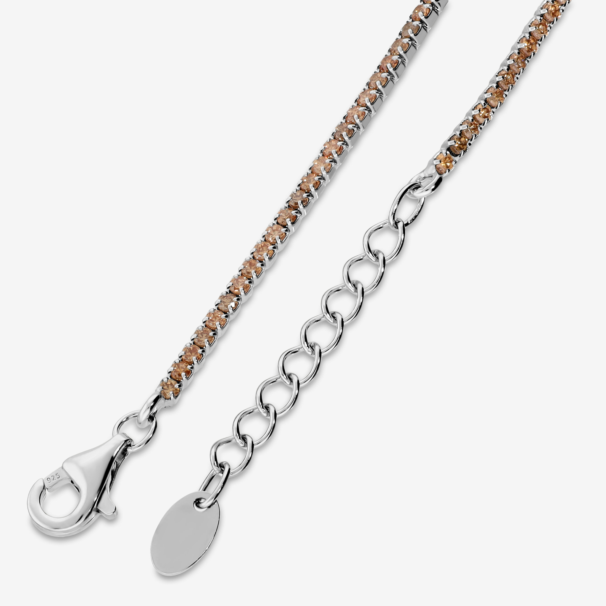 Bracciale Tennis con Cubic Zirconia Champagne 1.5mm