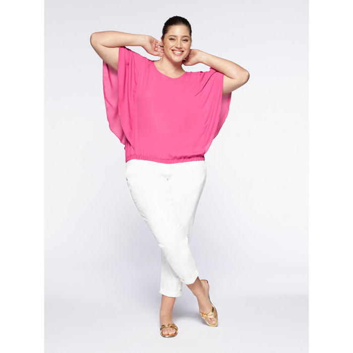 Fiorella Rubino - Blusa amplia de color liso - Fuchsia