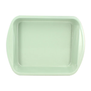 Plat à four rectangulaire en acier carbone celadon 35x27cm COLORAMA