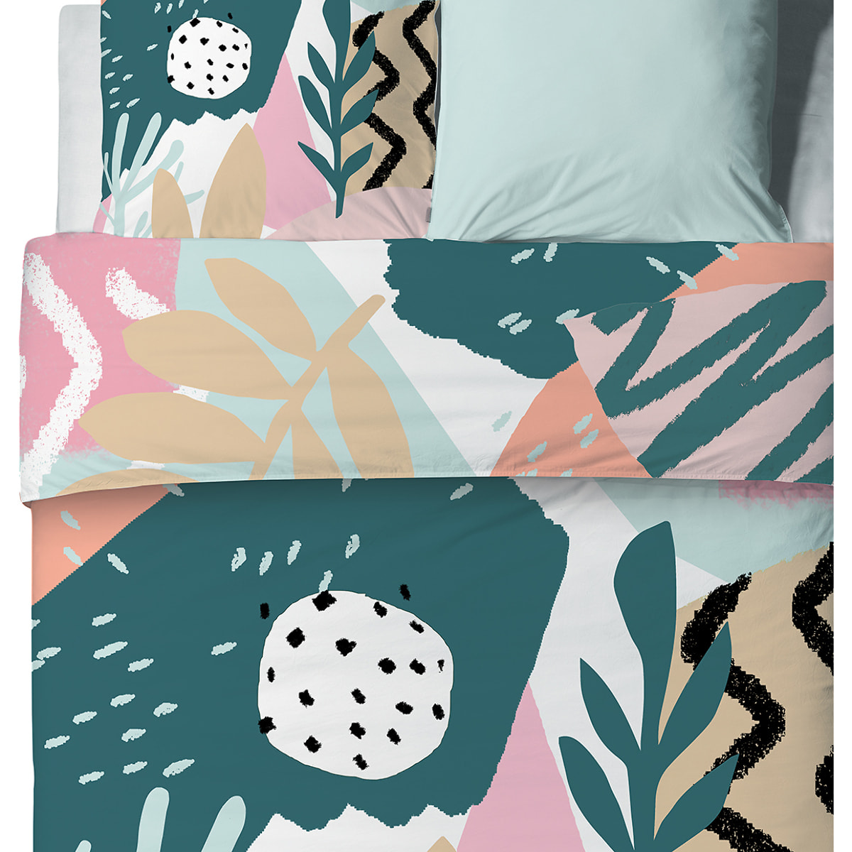 Parure Housse De Couette 3pcs 100% coton Premium 57fils Emilia