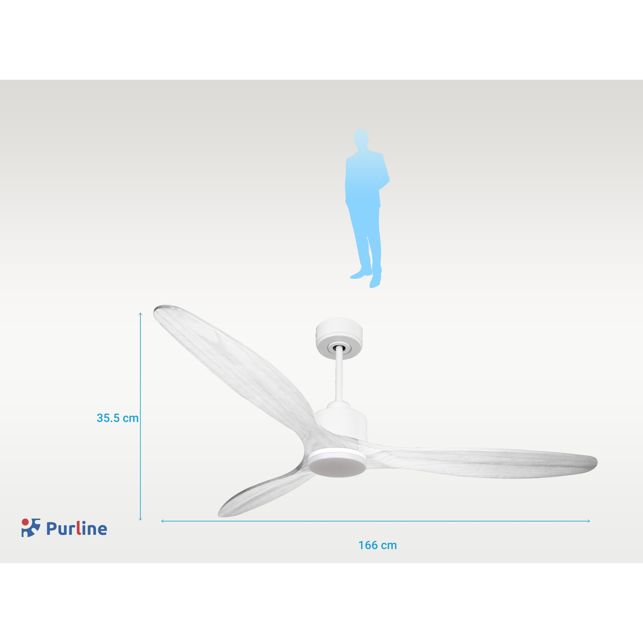 Ventilateur de plafond Réversible  Thermostat Dimmable Wifi Moteur à courant continu Toits en pente Télécommande Lumière à trois tons Hypersilence Mémoire