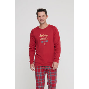 Pigiama uomo winter holiday in caldo cotone girocollo Noidinotte