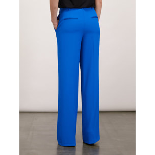 Motivi - Pantalón modelo palazzo vaporosos - Azul aciano