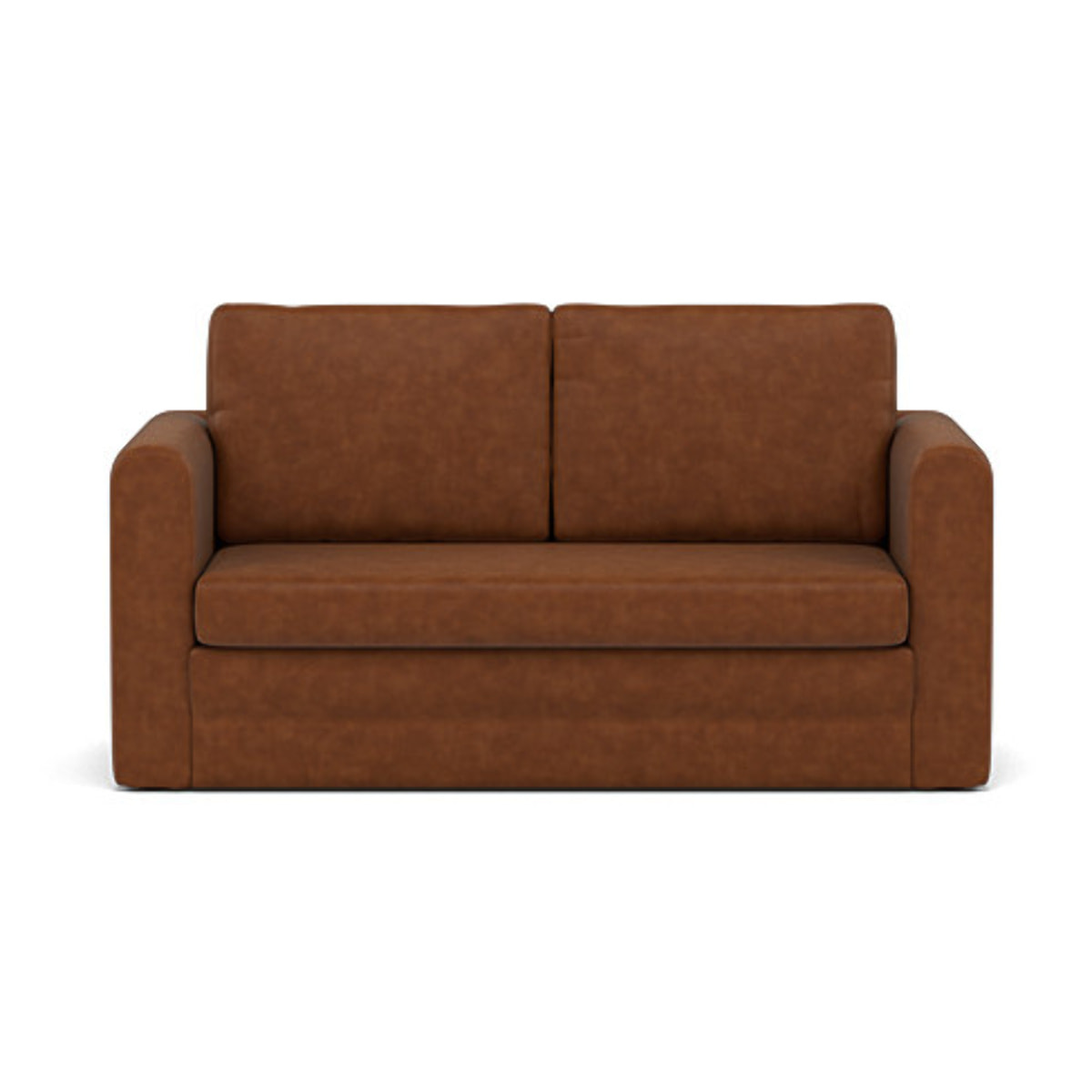 Marilia - canapé 2 places convertible déplimousse en simili - Cognac