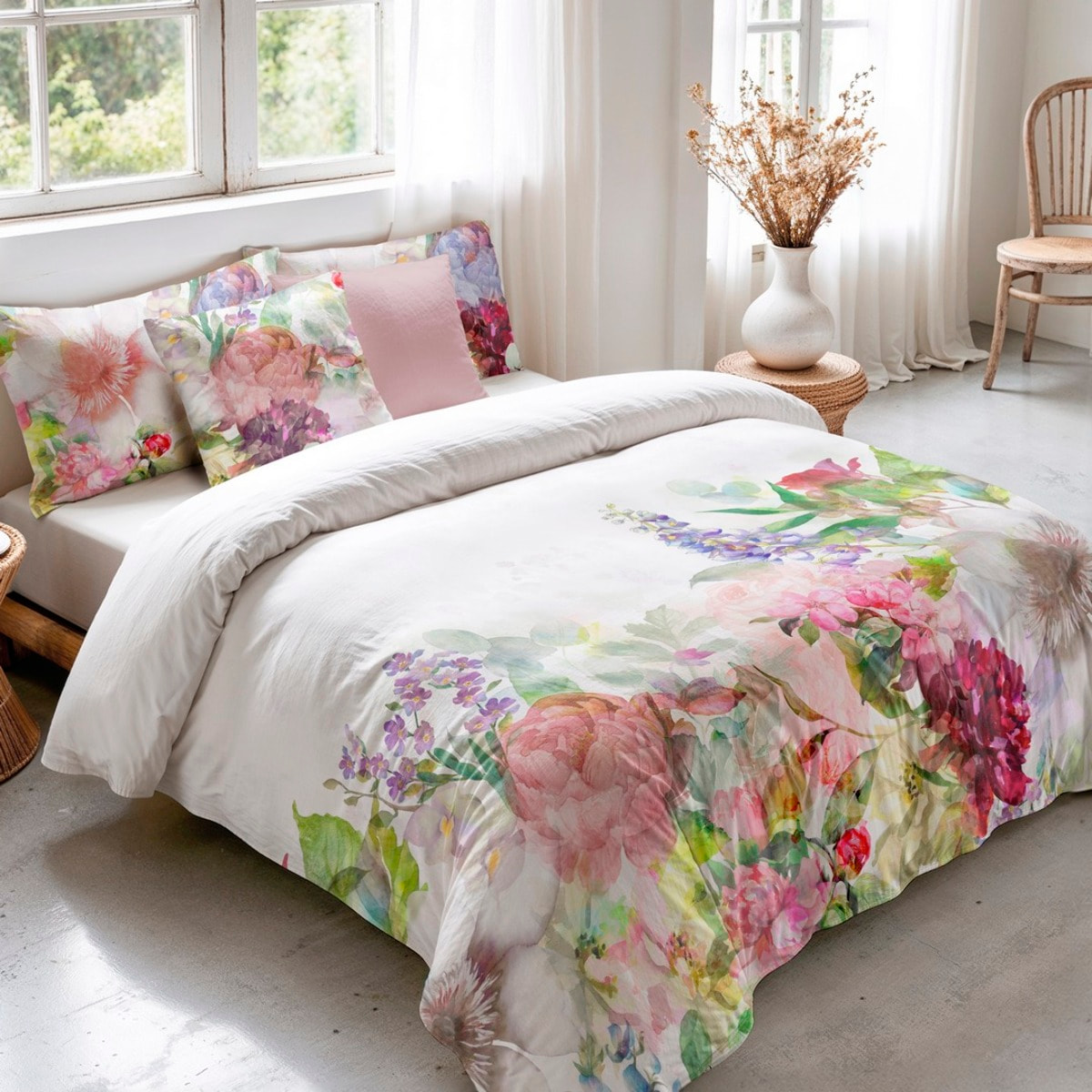Housse de couette PEONY ROSE 100% coton 79 cm/2
