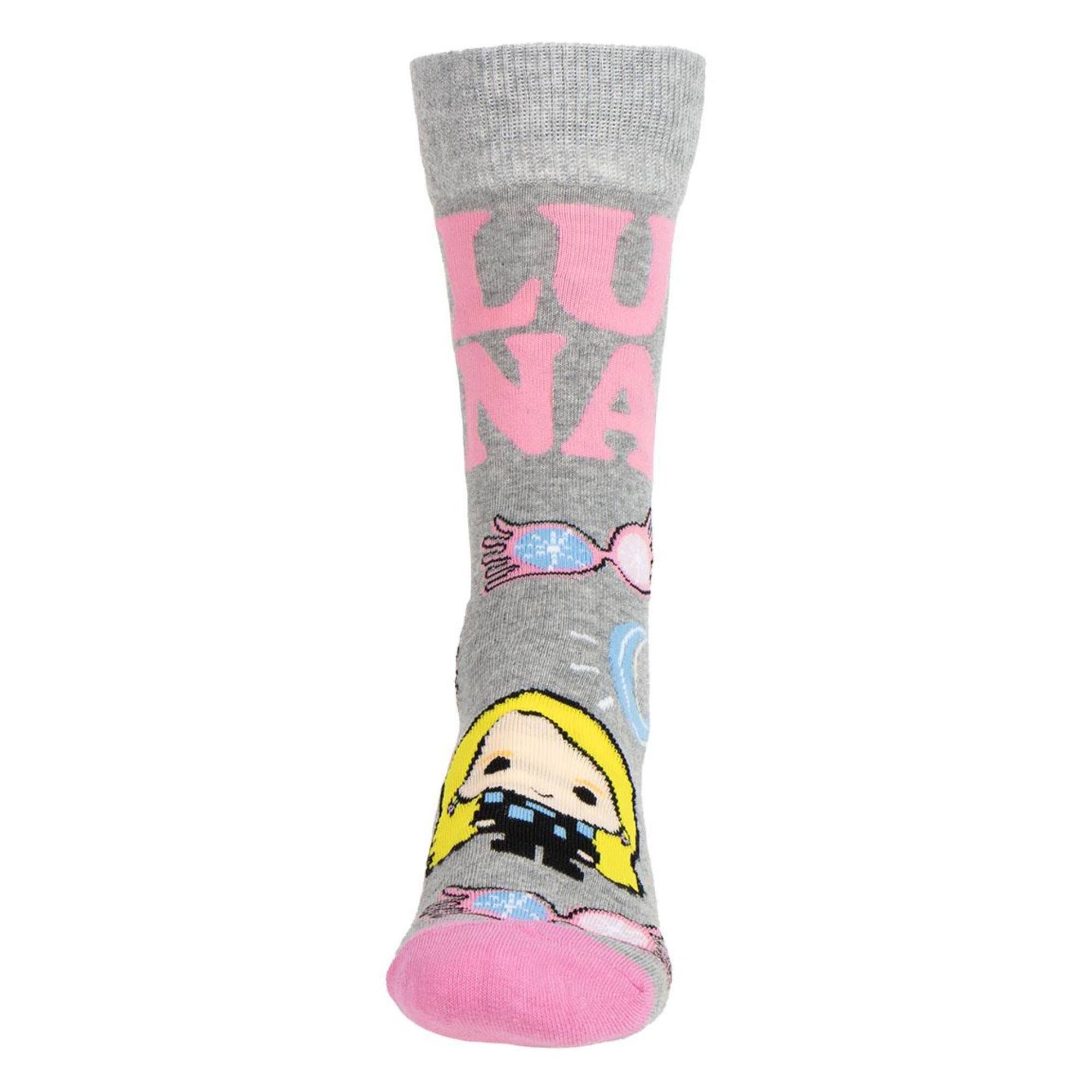 Calcetines harry potter diseño luna lovegood gris