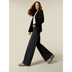 Oltre - Jeans palazzo con cintura elástica - Negro