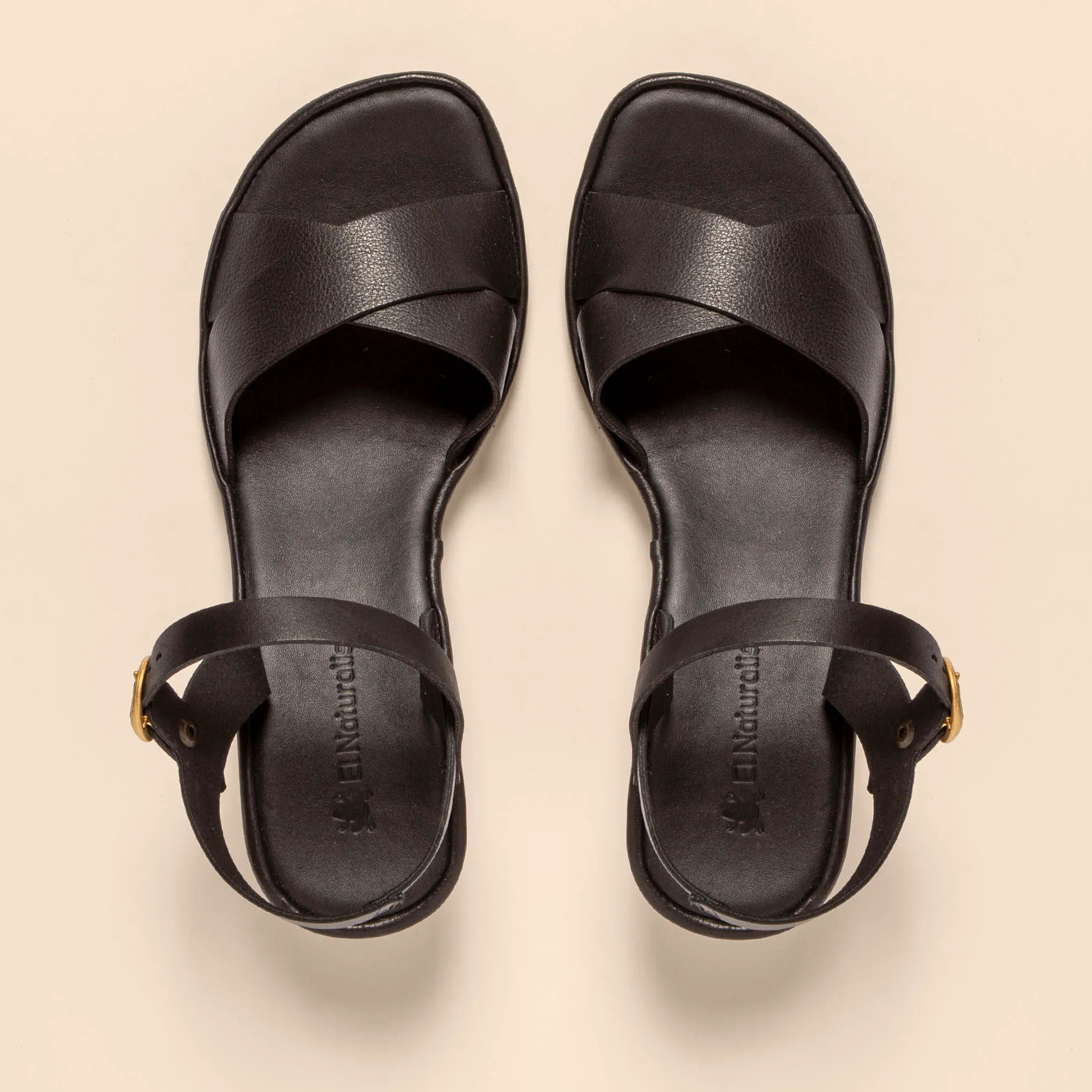 Sandalias con tacón N854 SOFT NAPPA BLACK/ GAIA color Black