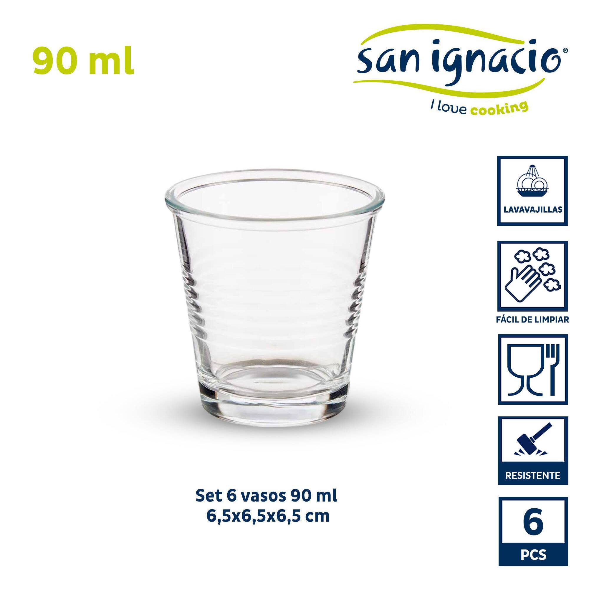 Set 6 vasos cafe 90ml colección vivalto