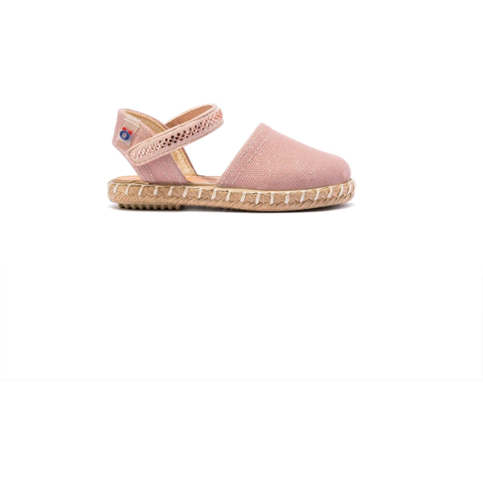 Conguitos - Sandali estivi in juta con zeppa per bambina comodi