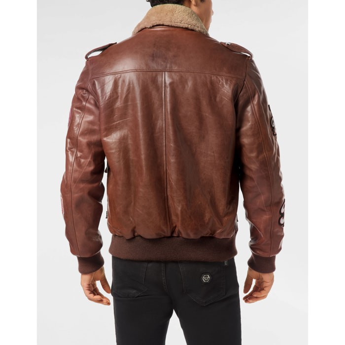 PHILIPP PLEIN Chaqueta de cuero