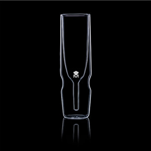 Juego de 2 Copas altas de 190ml de Borosilicato transparente de doble cristal Foodies MasterPRO