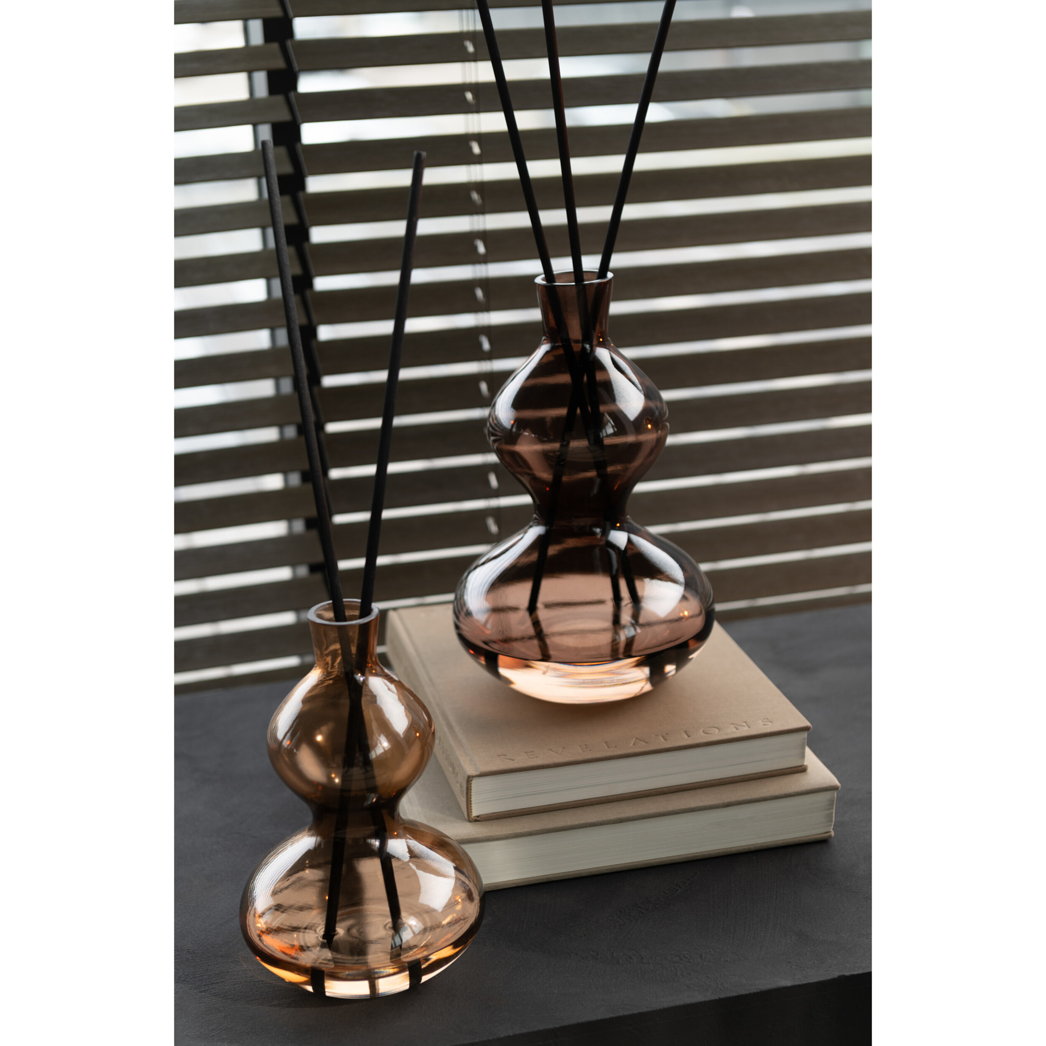 J-Line Bâtonnets parfumés Li-Ly Land - verre - brun - large