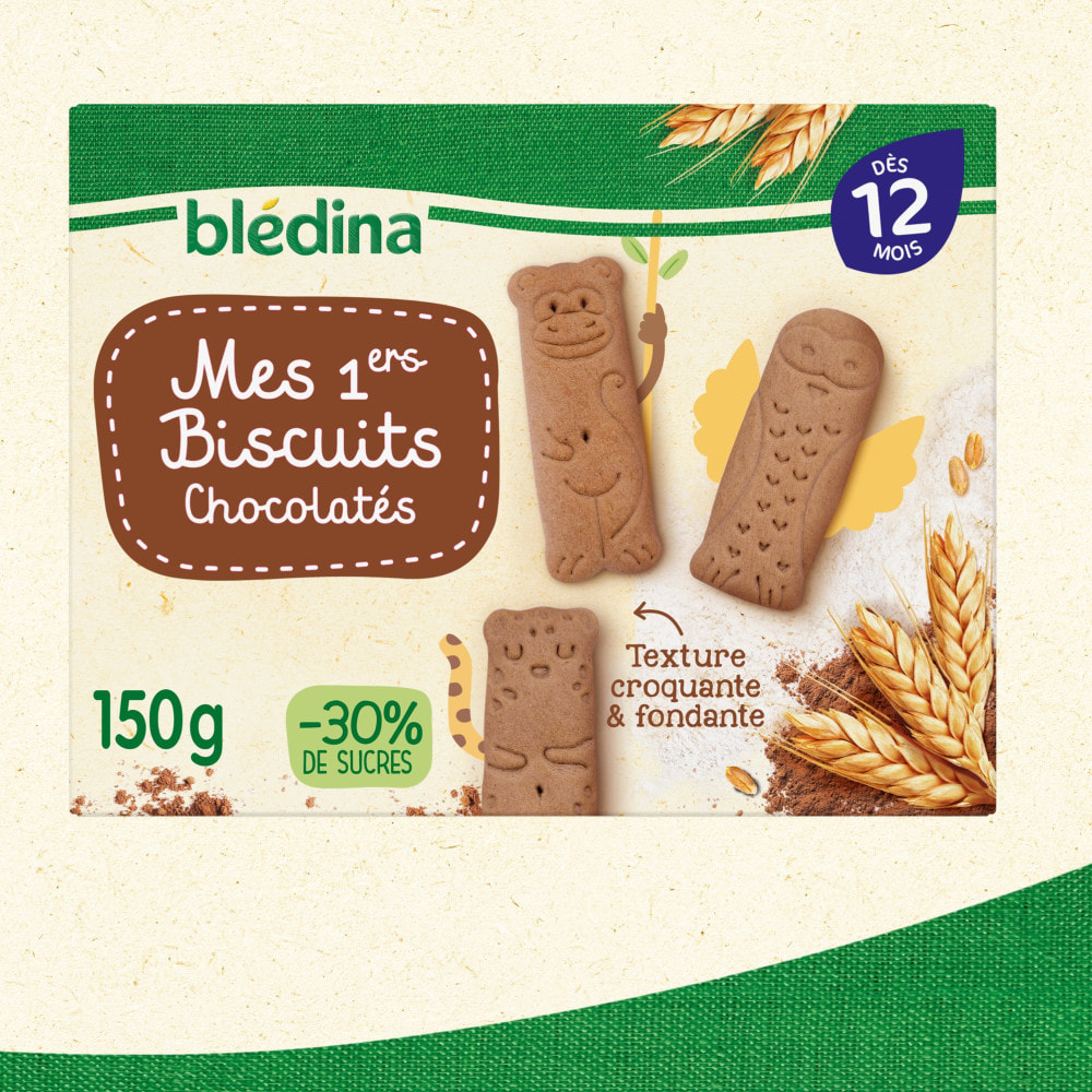 6 Boites Mes Premiers Biscuits Chocolatés - Blédina - Dès 12 mois