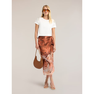 Motivi - T-shirt con ricami crystal sulle spalle - Bianco